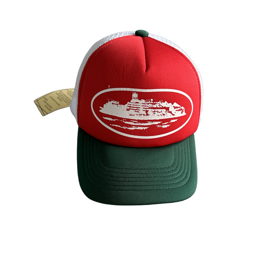 Corteiz Trucker Cap Hat - Red/Green