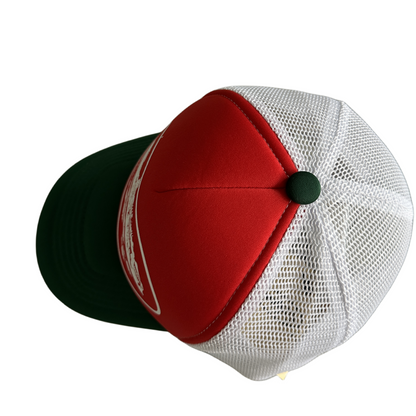 Corteiz Trucker Cap Hat - Red/Green