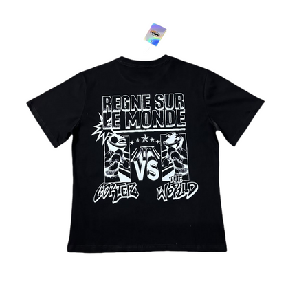 Corteiz VS The World Tee Round Neck Short Sleeve T-shirt - Black