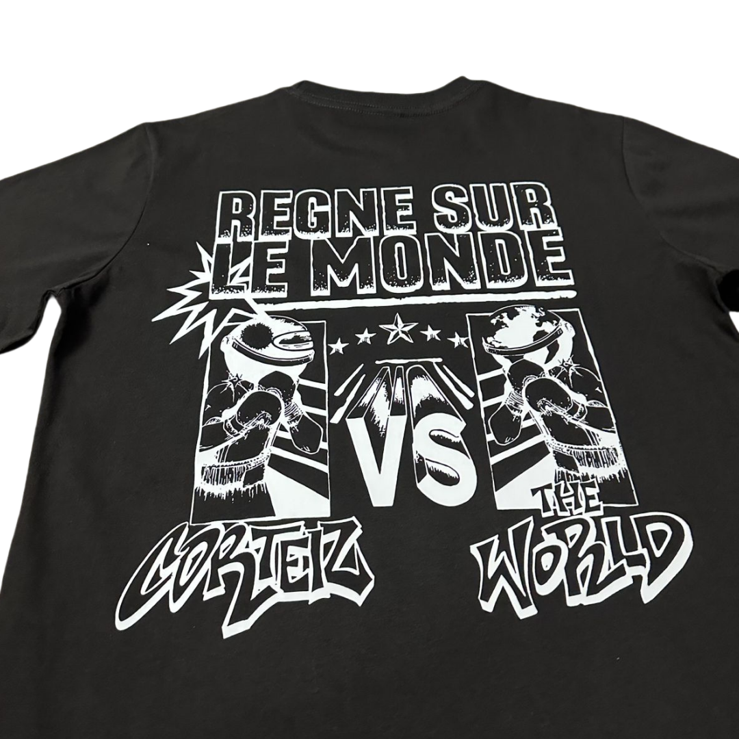 Corteiz VS The World Tee Round Neck Short Sleeve T-shirt - Black