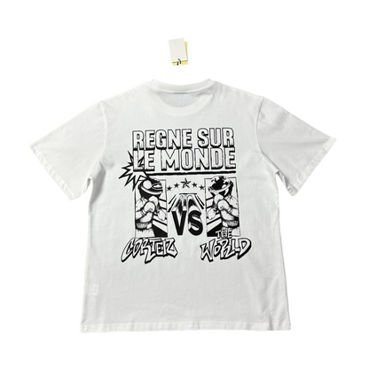 Corteiz VS The World Tee Round Neck Short Sleeve T-shirt - White