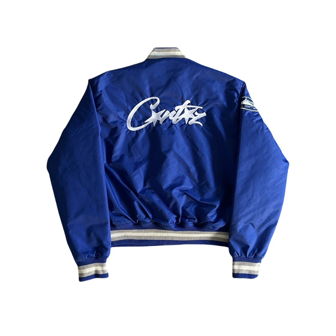 Corteiz Varsity Bomber Stadium Jacket - Blue - Hipstersbuy