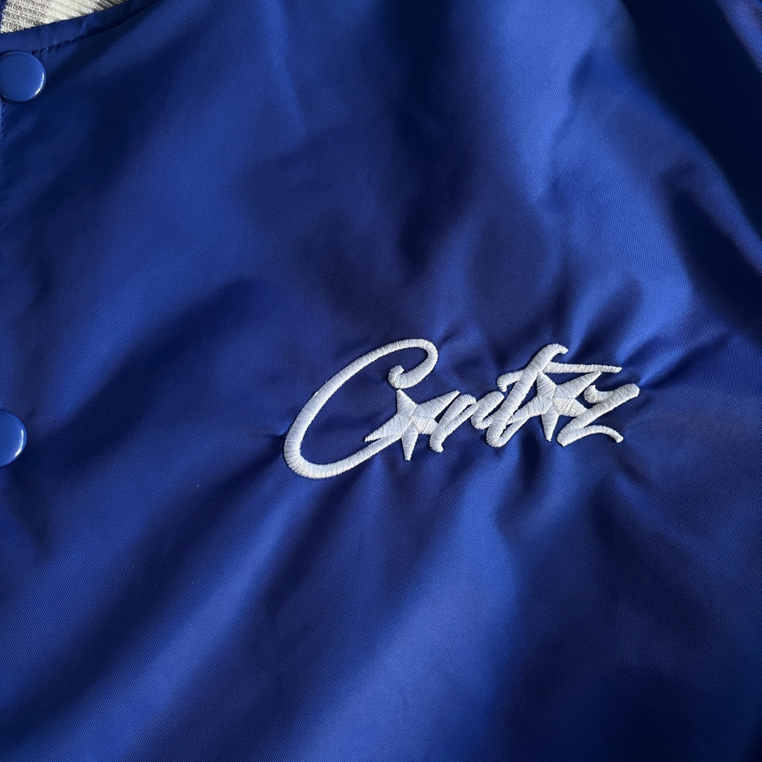 Corteiz Varsity Bomber Stadium Jacket - Blue - Hipstersbuy