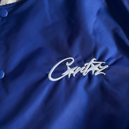 Corteiz Varsity Bomber Stadium Jacket - Blue - Hipstersbuy