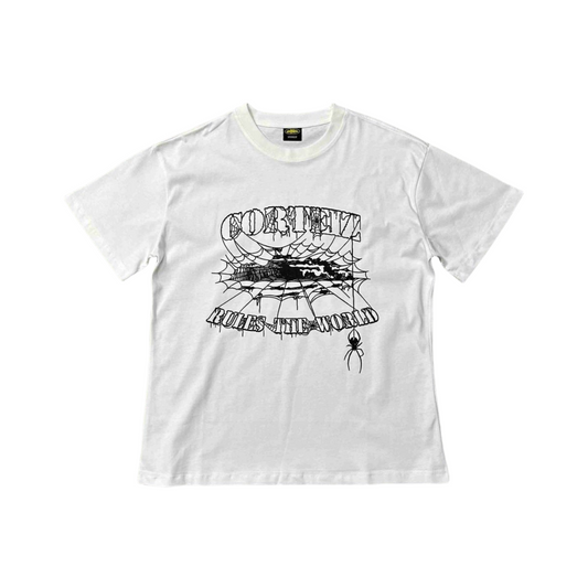 T-shirt à Manche Courte Corteiz Web Alcatraz Tee - Blanc