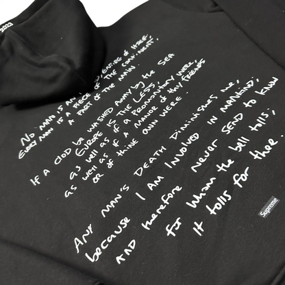 Corteiz x Supreme Rules The World Hoodie Alcatraz Hooded Hoodie Long Sleeve Sweatshirt - Black
