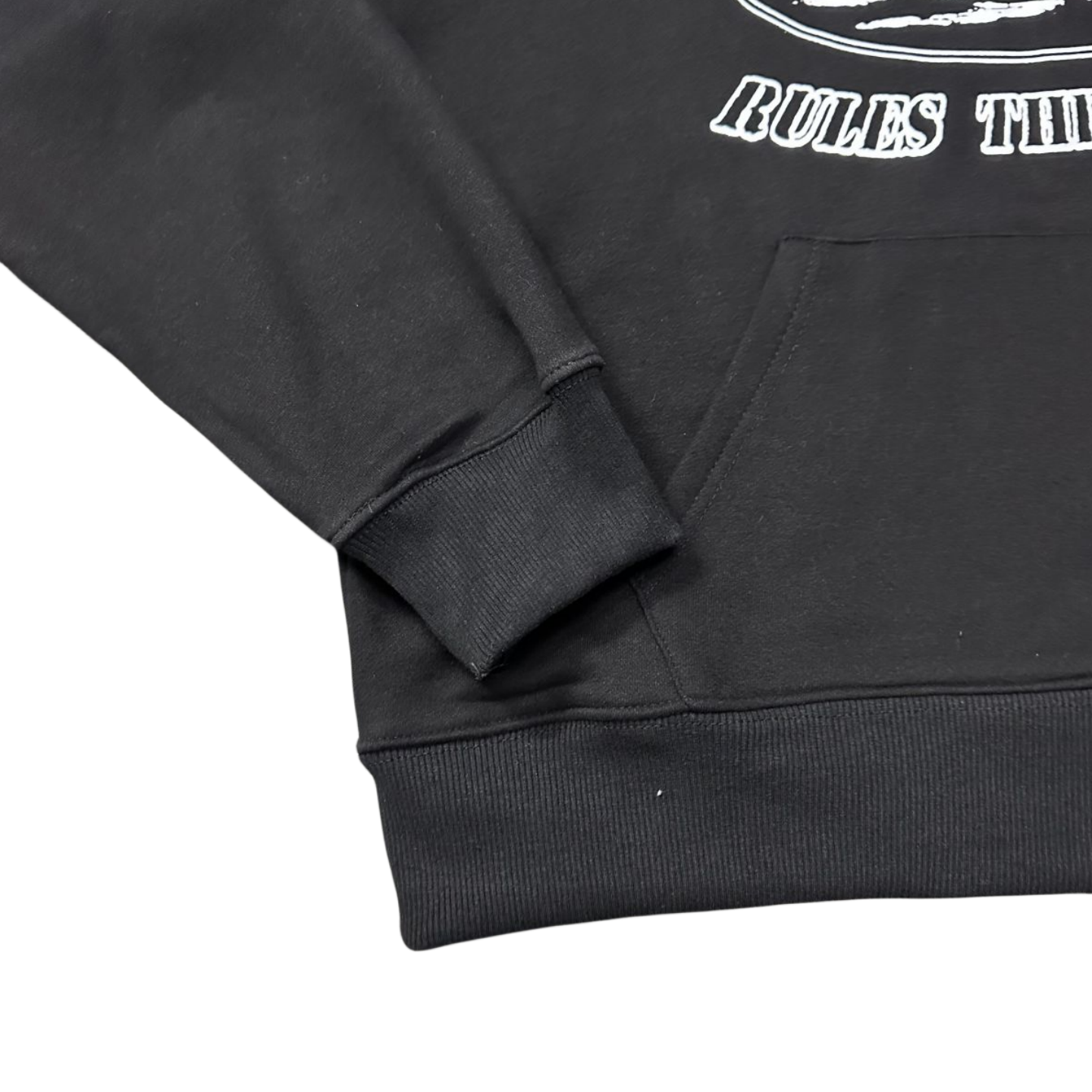 Corteiz x Supreme Rules The World Hoodie Alcatraz Hooded Hoodie Long Sleeve Sweatshirt - Black