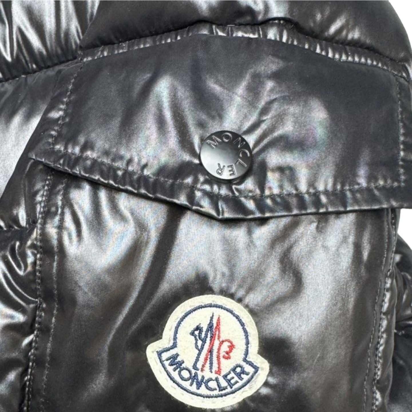 MONCLER Maya Zip-up Short Down Puffer Jacket - Black