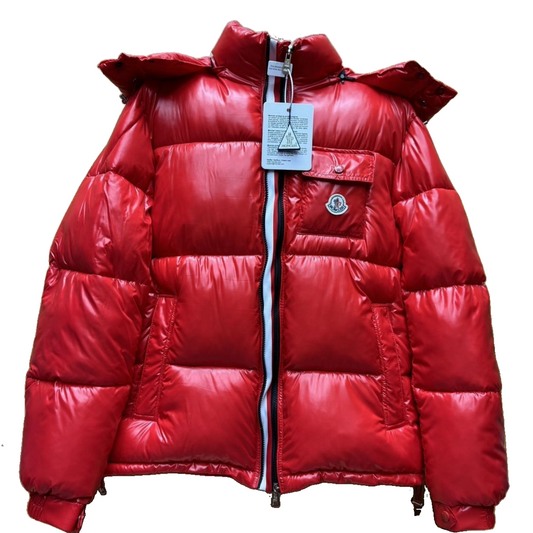 Moncler Montbeliard Hooded Down Jacket High-shine Padded Puffer Jacket - RED