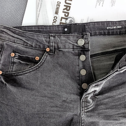 Purple Brand – jean gris clair délavé, pantalon Streetwear unisexe pour femmes et hommes