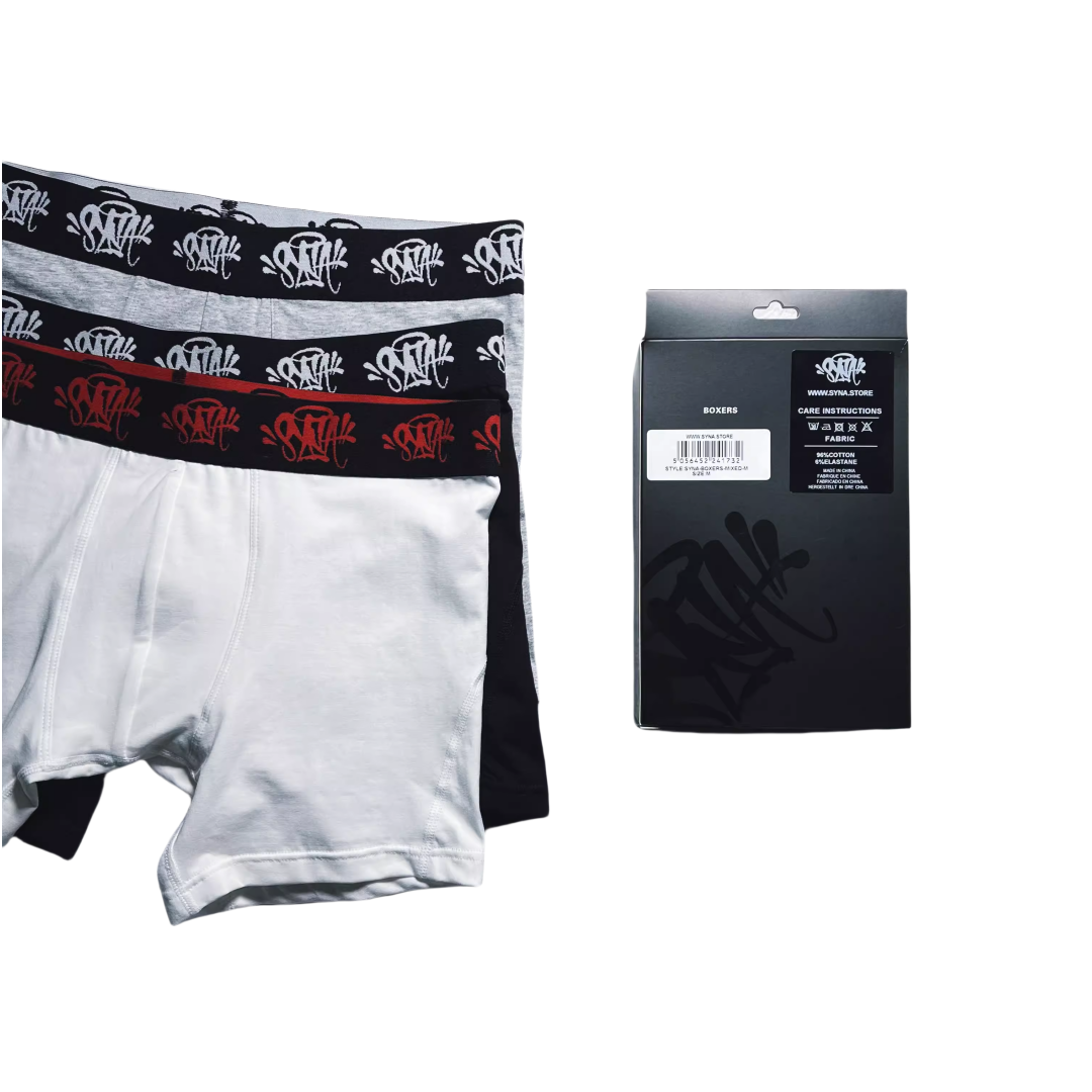 SYNA WORLD Lot de 3 boxers mixtes pour hommes