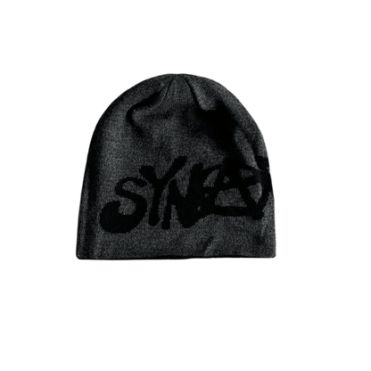 SYNAWORLD SYNA 'SYNARCHY' REVERSIBLE BEANIE CAP - BLACK/GREY