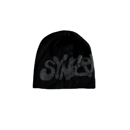 SYNAWORLD SYNA 'SYNARCHY' REVERSIBLE BEANIE CAP - BLACK/GREEN