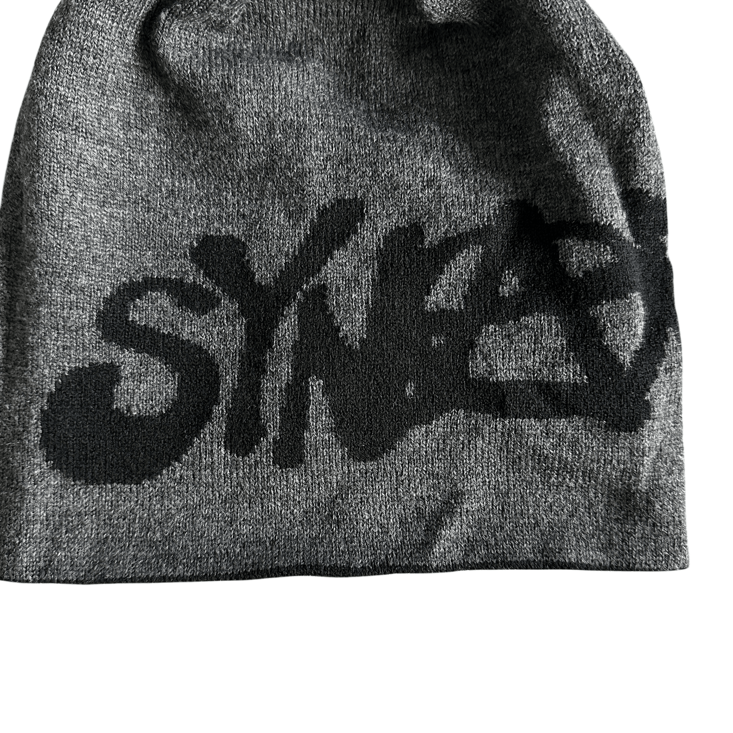 SYNAWORLD SYNA 'SYNARCHY' REVERSIBLE BEANIE CAP - BLACK/GREY