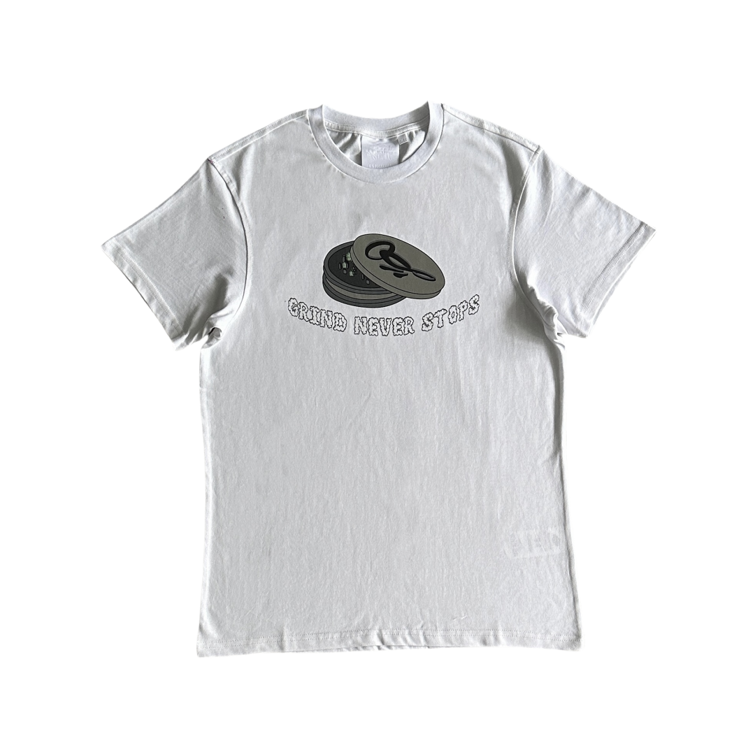 Syna World Grinder Tee Round Neck Pullover Short Sleeve T-shirt - White - Hipstersbuy