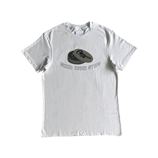 Syna World Grinder Tee Round Neck Pullover Short Sleeve T-shirt - White
