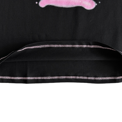 SYNA WORLD LiL Tee T-shirt à manches courtes et col rond pour femme - BLANC ROSE