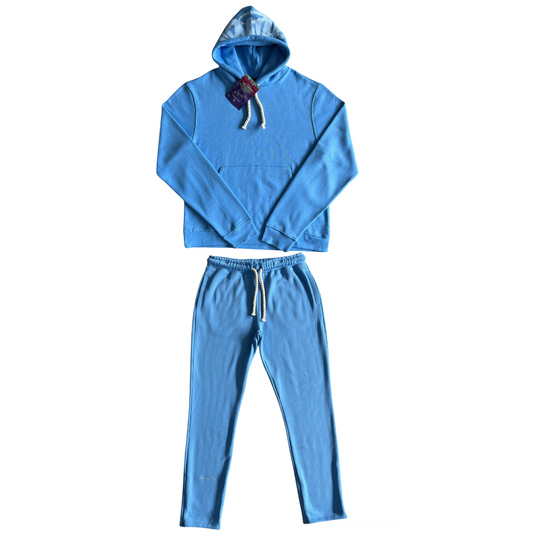 Syna World Men's Hoodies Sweatshirts And Pants Tracksuits - BLUE