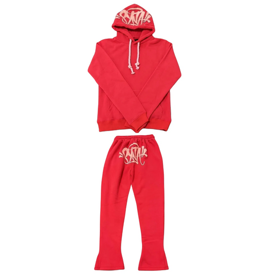 Syna World Sweats à capuche et pantalons pour hommes - Rouge