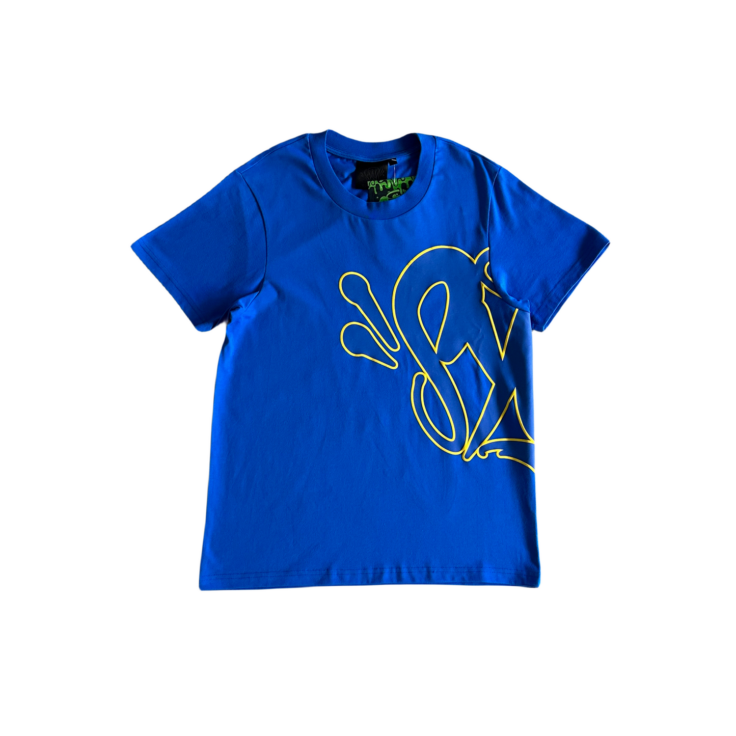 Syna World Ensemble t-shirt et short pour hommes - Bleu/Jaune 