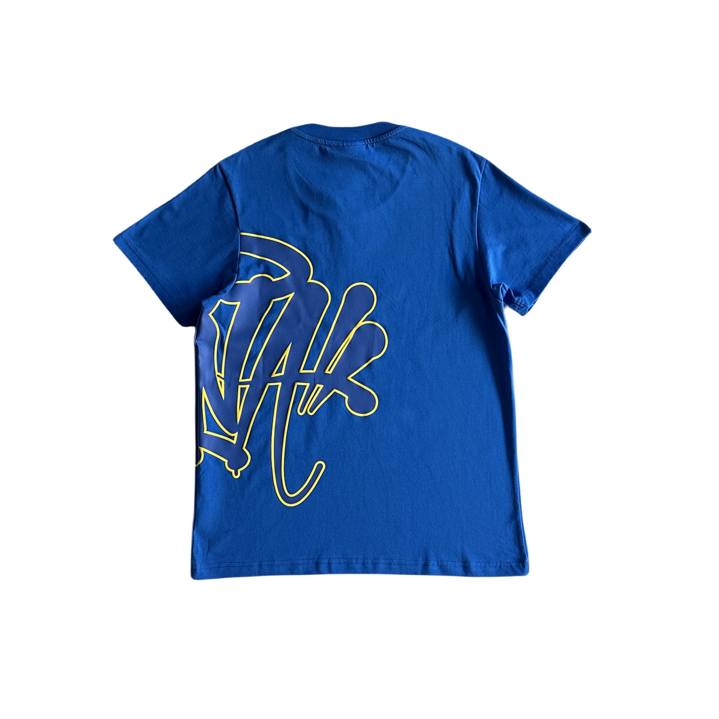 Syna World Ensemble t-shirt et short pour hommes - Bleu/Jaune 