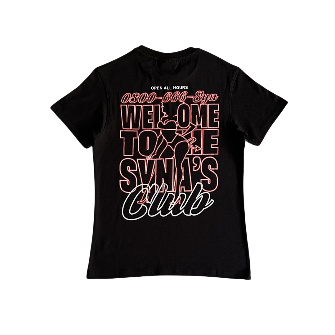 Syna World Club Tee Streetwear Short Sleeve T-shirt - Black - Hipstersbuy