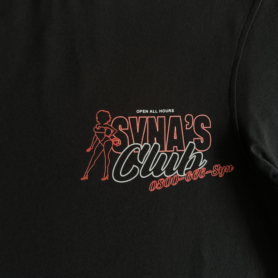 Syna World Club Tee Streetwear Short Sleeve T-shirt - Black - Hipstersbuy