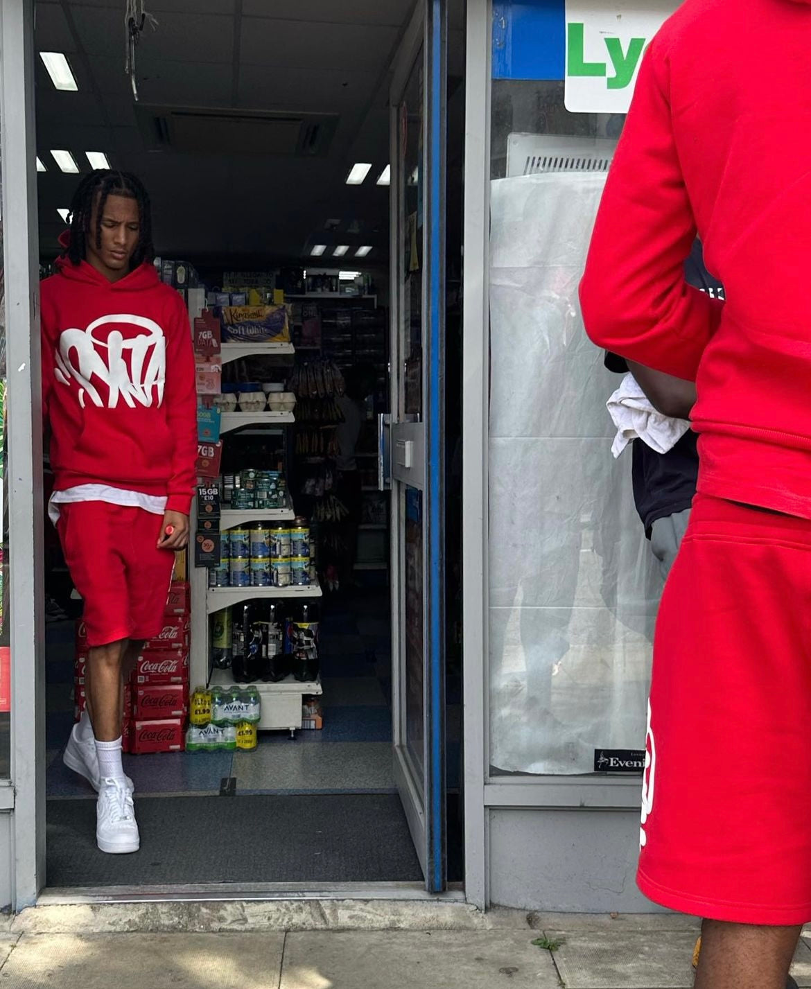 Syna World Team Hood Twinset Suit Sweat À Capuche Et Pantalon Survêtement - Rouge/Blanc