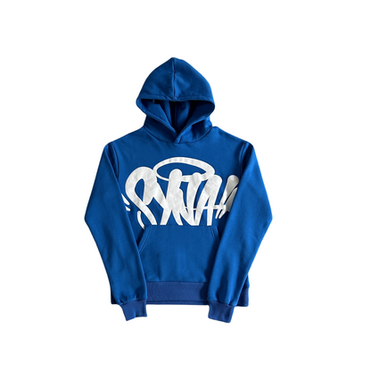 Syna World Team Hoodie Twinset Suit Hoodie And Pants Tracksuit- Blue/White
