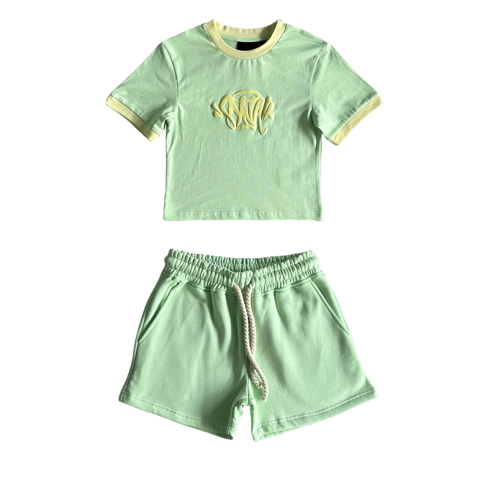Syna World Team Womens Twinset Tee Suit -Mint Green