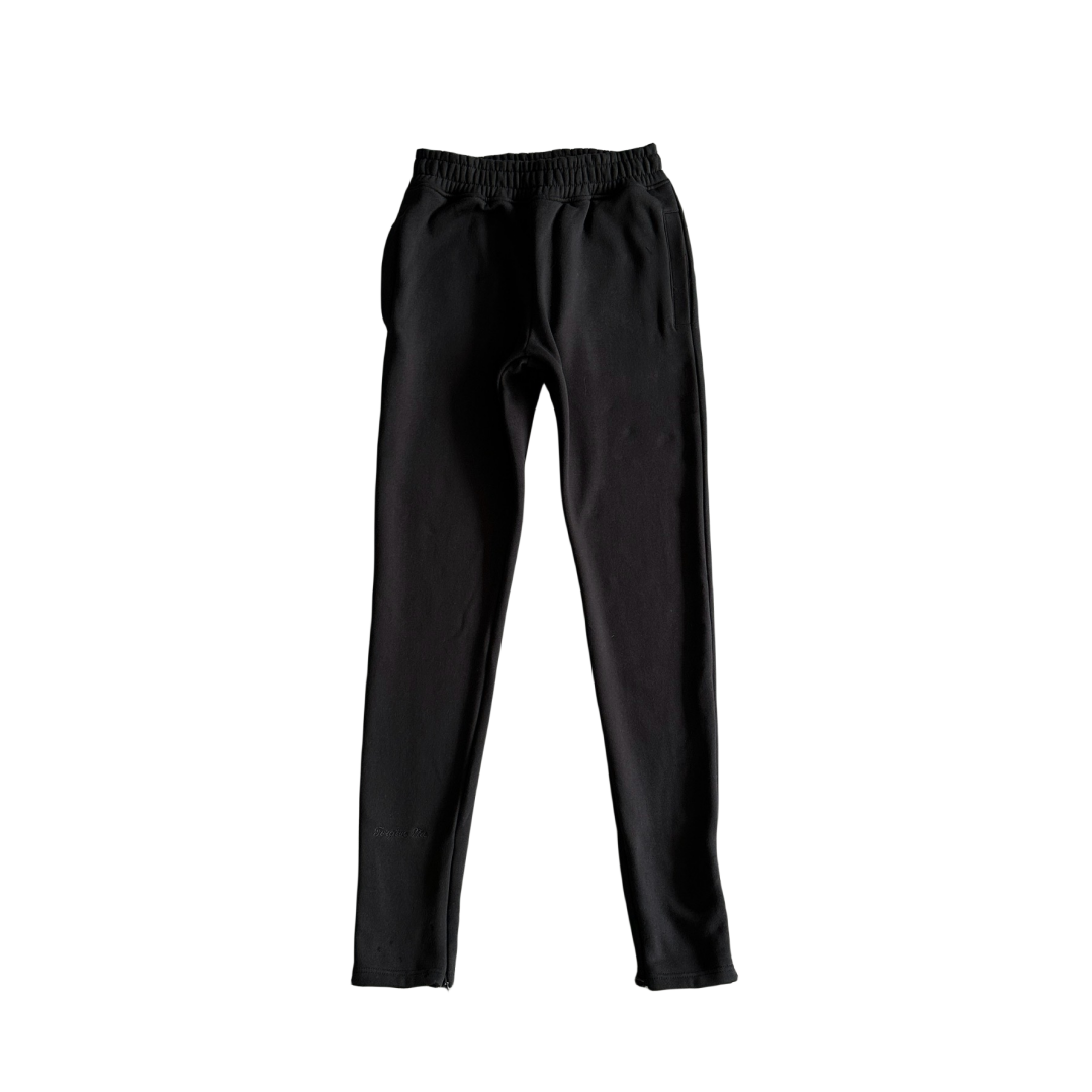 Synaworld Costume à col rond, pull à col rond, sweat-shirt et pantalon, pantalon décontracté, survêtement streetwear - Noir