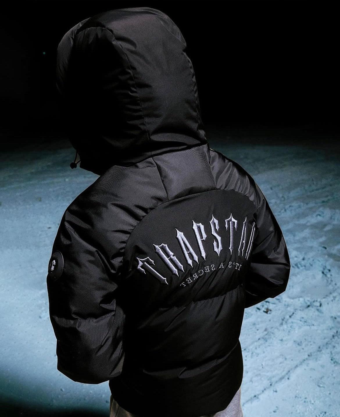 TRAPSTAR IRONGATE DECODED ARCH PUFFER JACKET - BLACK - Hipstersbuy