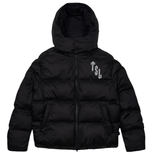 TRAPSTAR LONDON SHOOTERS REFLECTIVE HOODED PUFFER - BLACK