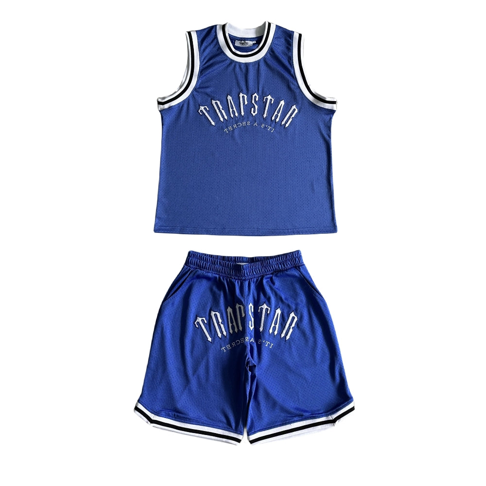 Trapstar Arch Basketball Vest T Shirt - Blue