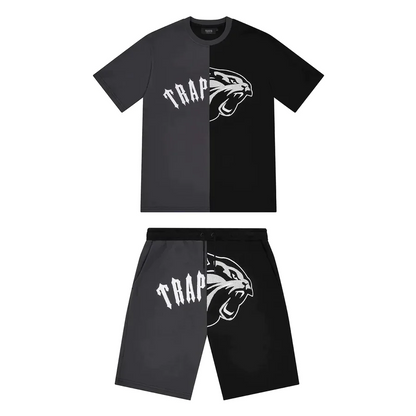 Trapstar Arch Shooters Short Set - Black with Grey