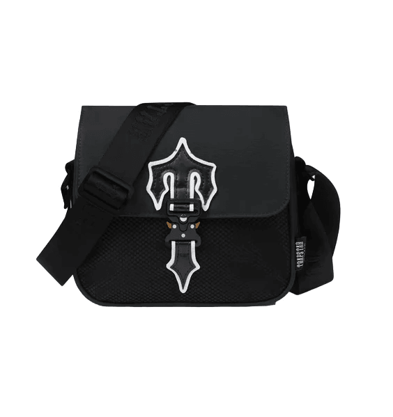 Trapstar Sac messager noir Blanc T Lettre Cartable Pochette de rangement décontractée Irongate T Sac à bandoulière