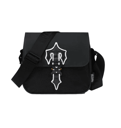 Trapstar Black Messenger Bag White T Letter Satchel Casual Storage Pouch Irongate T Cross-body Bag