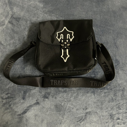 Trapstar Black Messenger Bag White T Letter Satchel Casual Storage Pouch Irongate T Cross-body Bag