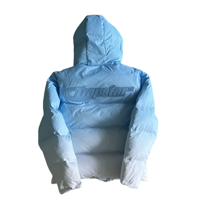 Trapstar Cashmere Blue Gradient Decoded 2.0 Hooded Puffer Jacket