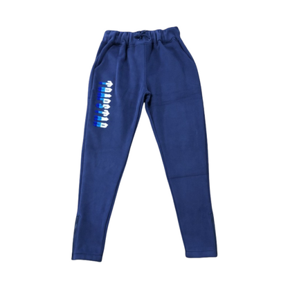 Trapstar Chenille Decoded 2.0 Tracksuit Streetwear Hoodie And Pants Set - Blue/Ice blue