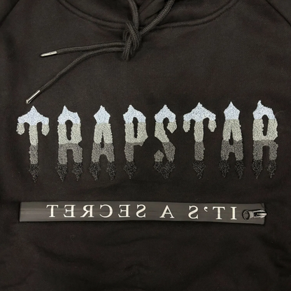 Trapstar Chenille Decoded 2.0 Survêtement Streetwear Ensemble sweat à capuche et pantalon - Noir/Bleu glace