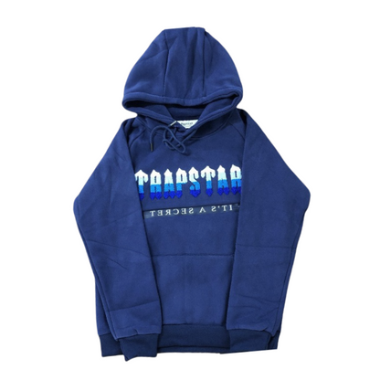 Trapstar Chenille Decoded 2.0 Tracksuit Streetwear Hoodie And Pants Set - Blue/Ice blue