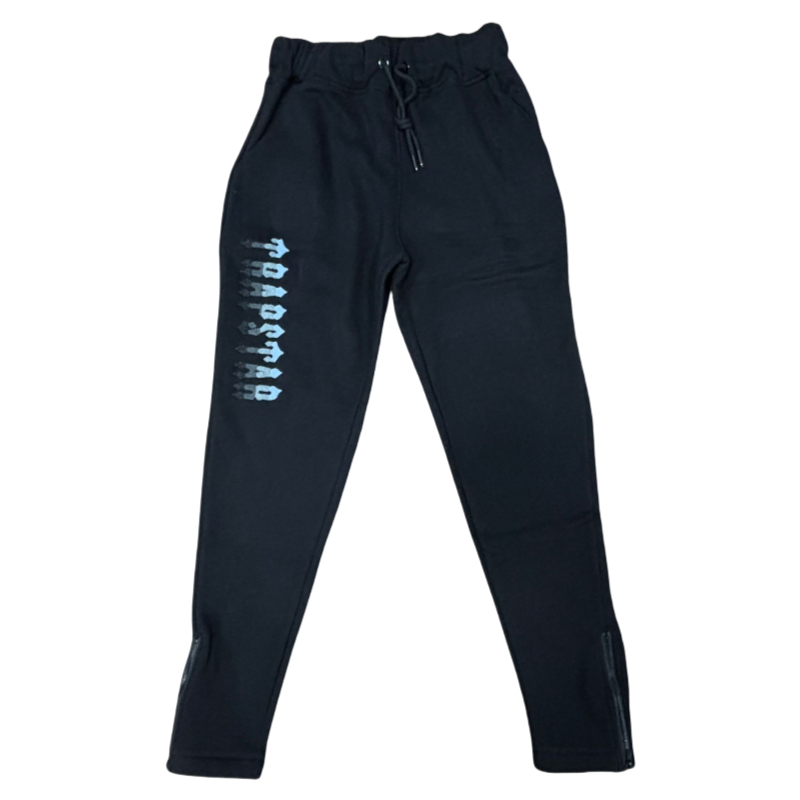 Trapstar Chenille Decoded 2.0 Survêtement Streetwear Ensemble sweat à capuche et pantalon - Noir/Bleu glace