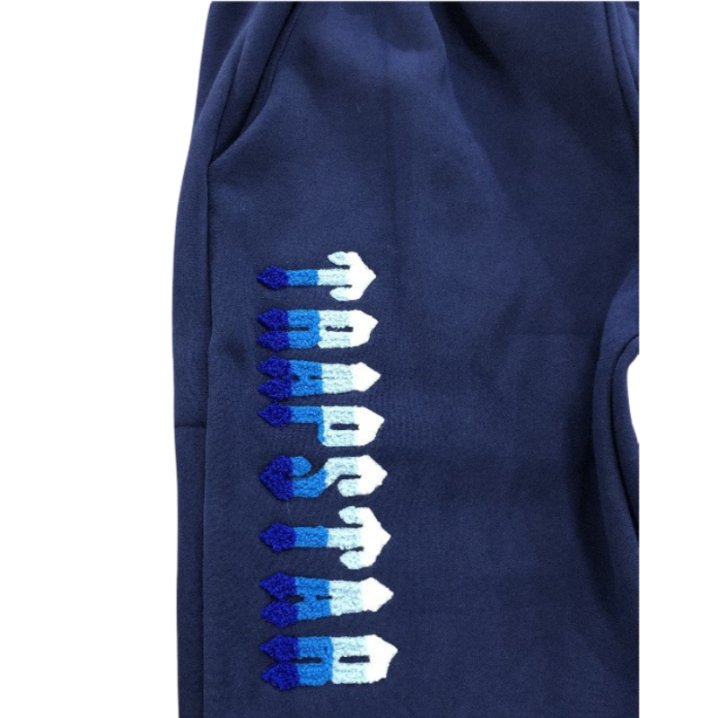 Trapstar Chenille Decoded 2.0 Survêtement Streetwear Ensemble sweat à capuche et pantalon - Bleu/Bleu glace