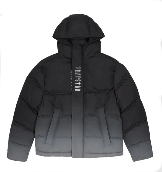 Trapstar DECODED 2022 HOODED PUFFER JACKET-BLACK GRADIENT