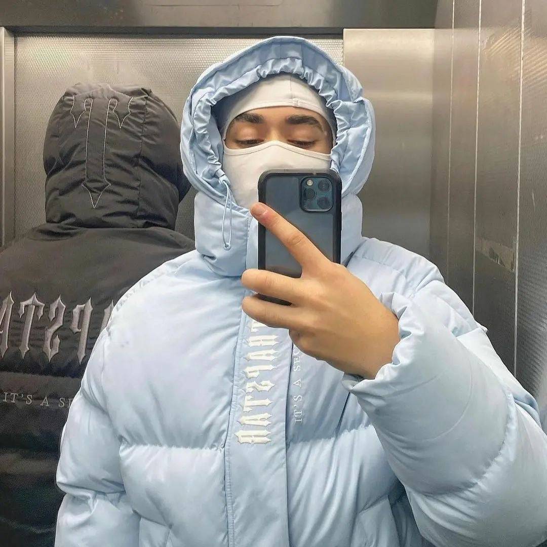 Trapstar Decoded Hooded Puffer Jacket 2.0 - ICE BLUE - Hipstersbuy