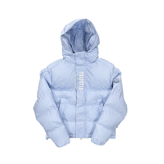 Trapstar Decoded Hooded Puffer Jacket 2.0 - ICE BLUE