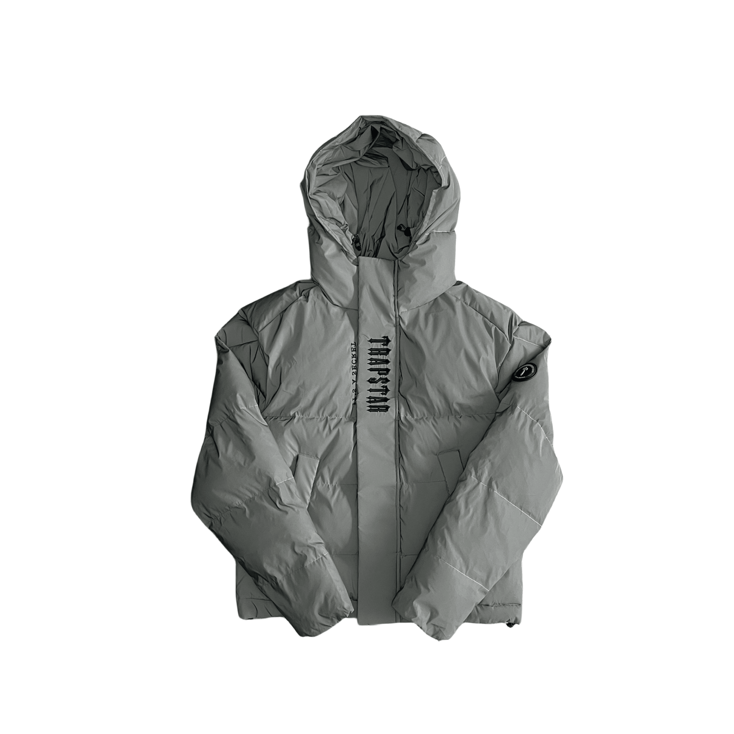 Trapstar decoded 2.0 hooded puffer-reflective jacket (BLACK REFLECTIVE) - Hipstersbuy