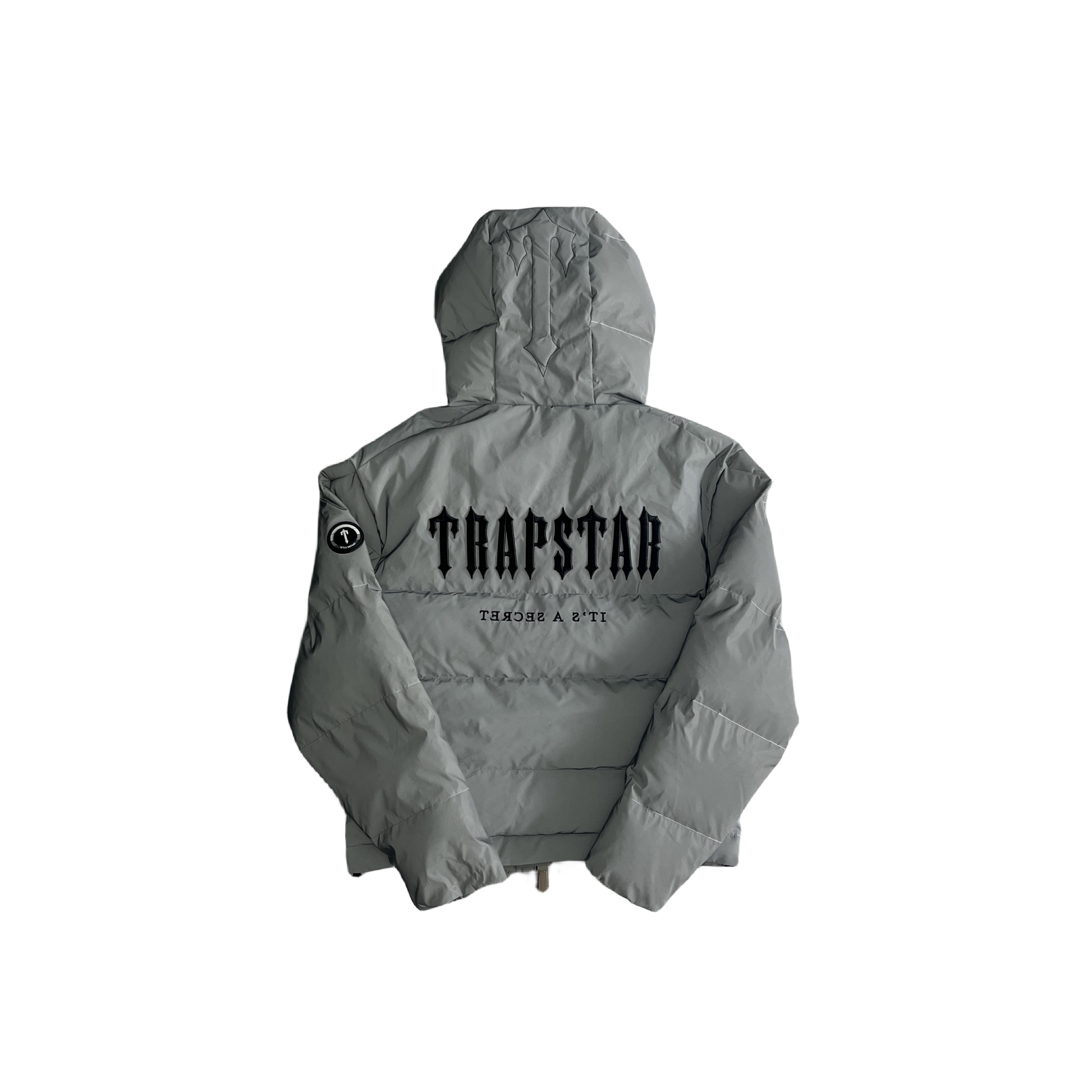 Trapstar decoded 2.0 hooded puffer-reflective jacket (BLACK REFLECTIVE) - Hipstersbuy