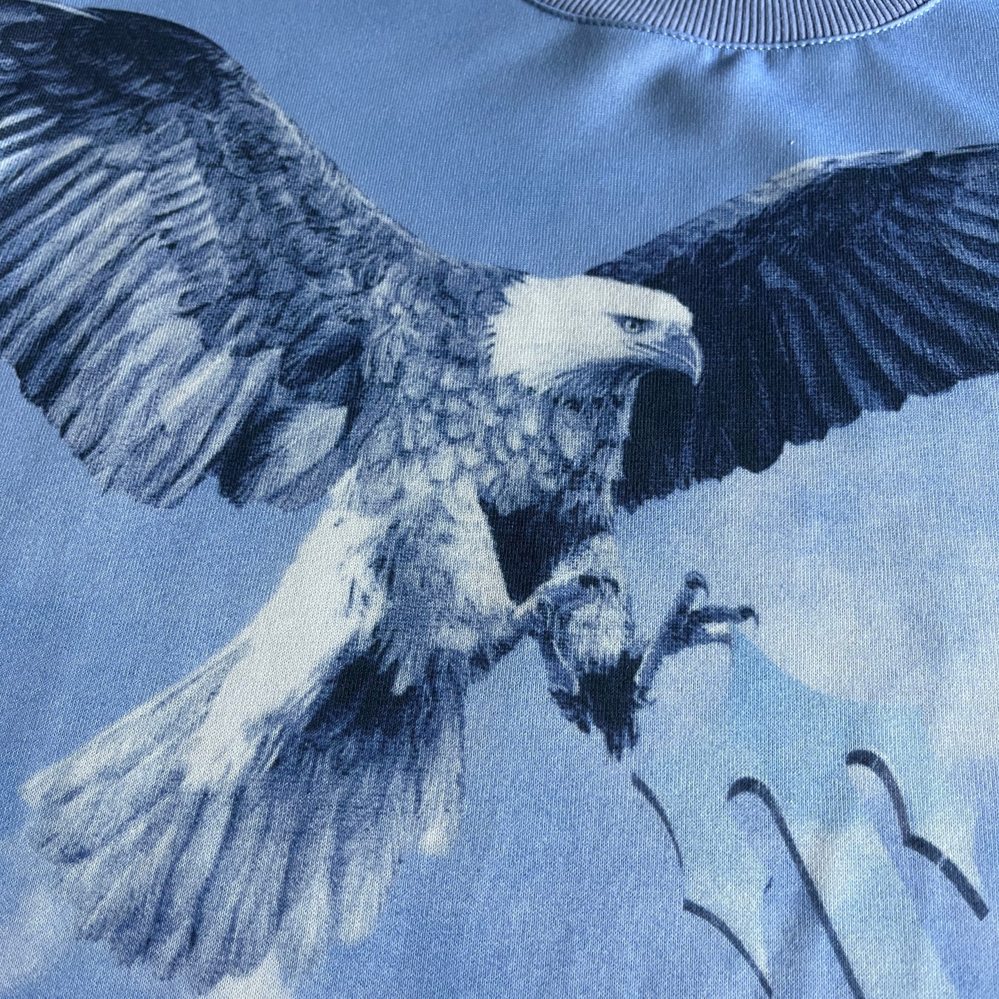 Trapstar Eagle Crewneck Sweatshirt Pullover Long Sleeve Shirt - Blue/White
